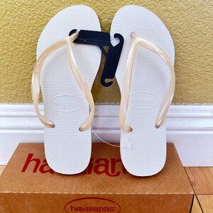 Havaianas Women's Slim Flip Flops: White